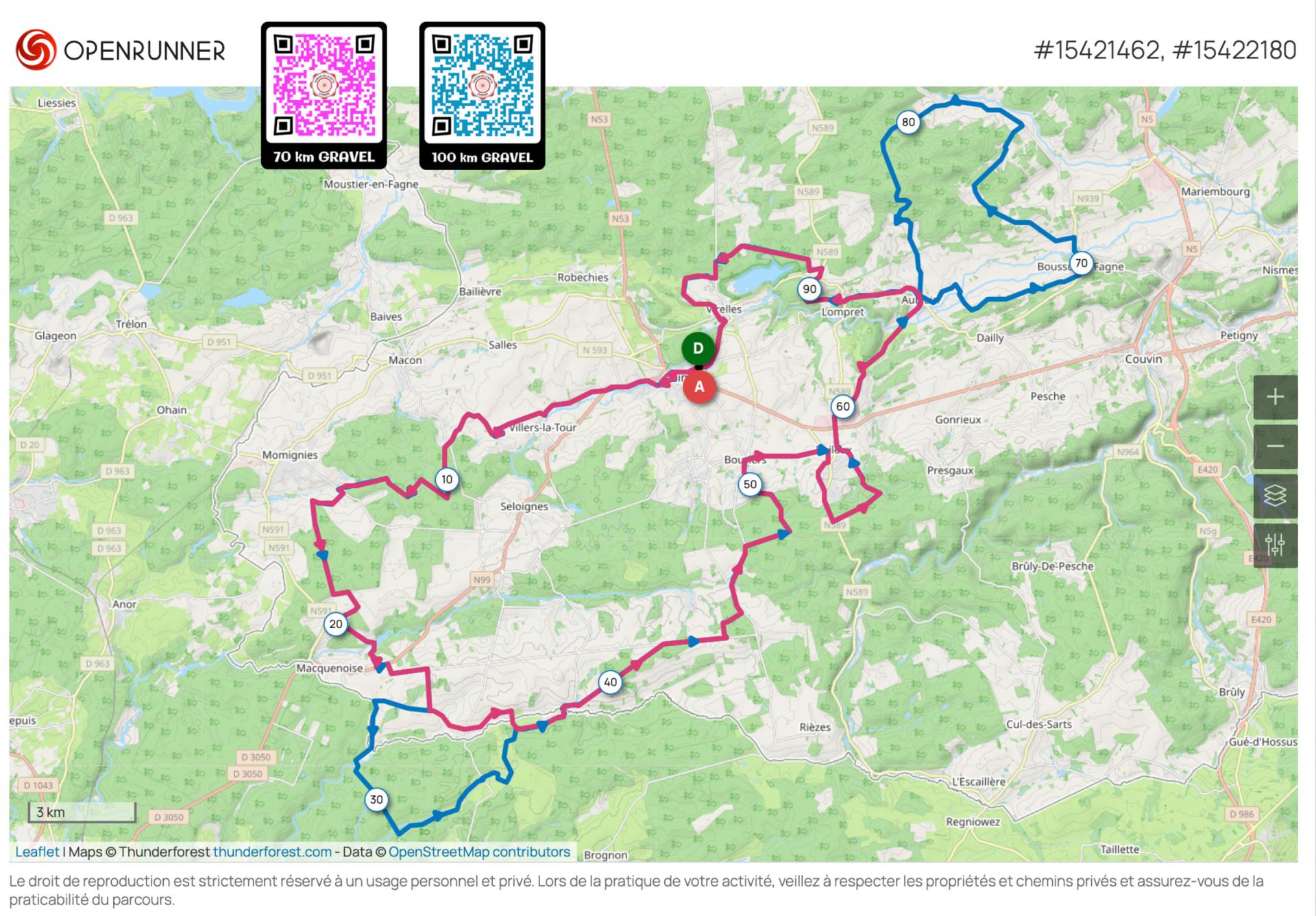 70 et 100 km gravel